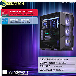 Sedatech PC Gamer Pro • Intel i5-12600KF • RX 7900 GRE • 32Go DDR5 • 2To SSD M.2 • Windows 11