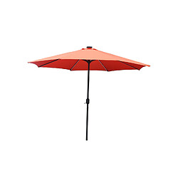 Concept Usine Parasol droit rond led diamètre 2,92 m terracotta MANAROLA