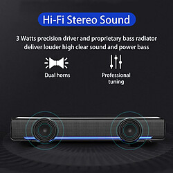 Universal Haut-parleur d'ordinateur Bluetooth, subwoofer du système de cinéma maison | Haut-parleur d'ordinateur (noir)