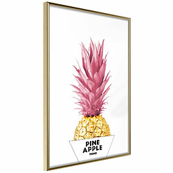 Paris Prix Affiche Murale Encadrée Trendy Pineapple 20 x 30 cm Or