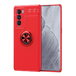 Coque en TPU antichoc avec béquille à anneau pour voiture rouge/rouge pour votre Realme GT Explorer Master