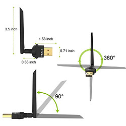 Avis edup dual band ac 1300mbps usb sans fil wifi adaptateur 2.4 / 5ghz wi-fi récepteur dongle carte réseau 2dbi antenne fenêtres / mac pour pc