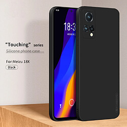 Coque en silicone PINWUYO découpes précises, toucher lisse, anti-rayures, flocage de fibres, noir pour votre Meizu 18X