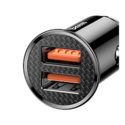 Cargador Para Coche Baseus 2 USB/3.0A 30W Fast Charge Negro pas cher