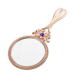 Acheter Miroir de maquillage cosmétique de poche de style antique vintage mini rond rose or