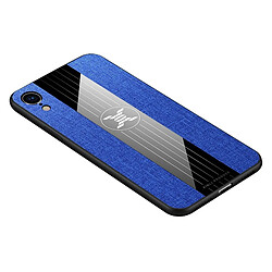 Wewoo Coque Souple Etui de protection TPU antichoc pour iPhone XR XINLI Stitching Cloth Bleu