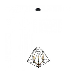 Luminaire Center Suspension industrielle et rétro Maresmo Noir, doré