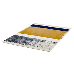 Vente-Unique Tapis - 200 x 290 cm - moutarde, bleu marine, gris CAMDEN