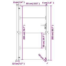 vidaXL Portail de jardin 105x205 cm acier corten pas cher