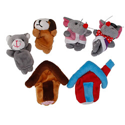 Lot De 6 Marionnettes à Doigt - La Souris Country Et La Souris City