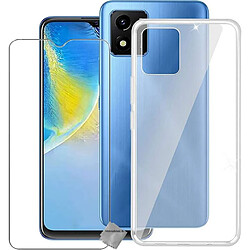 Htdmobiles Coque pour Vivo Y01 - housse etui silicone gel fine + film ecran - TRANSPARENT TPU