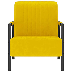 vidaXL Fauteuil jaune moutarde velours