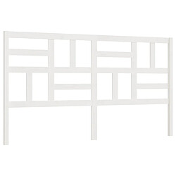 Maison Chic Tête de lit scandinave,Meuble de chambre Blanc 206x4x104 cm Bois massif de pin -MN61774