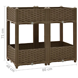 vidaXL Lit surélevé 80x40x71 cm Polypropylène pas cher