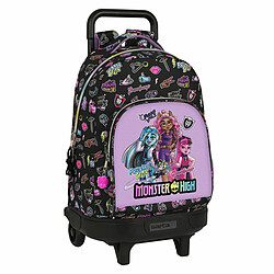 Cartable à roulettes Monster High Creep Noir 33 X 45 X 22 cm