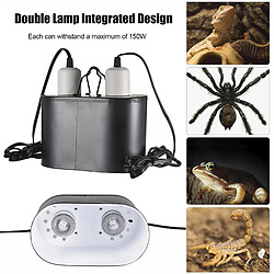 Acheter Support De Lampe De Reptile D'animal Familier De Lézard Terrarium à Double Dôme