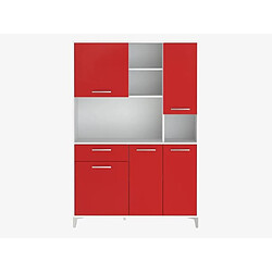 Avis Cstore ECO Buffet de cuisine L 120 cm - Rouge mat