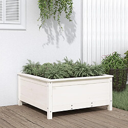 Maison Chic Jardinière,Bac à fleurs - pot de fleur blanc 82,5x82,5x39 cm bois massif de pin -GKD55985