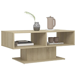 Acheter vidaXL Table basse chêne sonoma 103,5x50x44,5 cm bois d'ingénierie