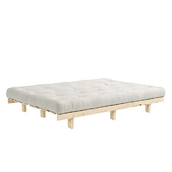 Avis Inside 75 Banquette convertible futon LEAN bois de pin coloris naturel 130x200 cm