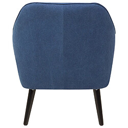 Beliani Fauteuil LOKEN Tissu Bleu marine pas cher