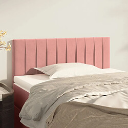 vidaXL Tête de lit Rose 90x5x78/88 cm Velours