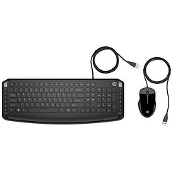 clavier et souris HP 9DF28AA#ABE Noir Espagnol Qwerty