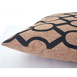 Decoshop26 Coussin marron/noir 45x45 cm déhoussable DEC04073