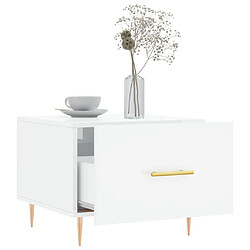 Acheter Maison Chic Table basse,Table Console Table d'appoint, Table pour salon blanc brillant 50x50x40 cm bois d'ingénierie -MN17052