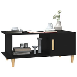 Avis vidaXL Table basse noir 90x50x40 cm bois d'ingénierie