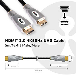 Club 3D CLUB3D HDMI 2.0 4K60Hz UHD Cable 5m/16.4ft