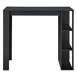 Avis Table de Bar Danderyd 3 Étagères 120x60x106 cm Noir [en.casa]