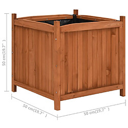 Acheter vidaXL Jardinières surélevées 2 pcs 50x50x50 cm Bois de sapin