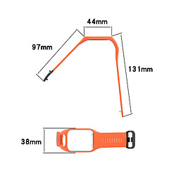 Bracelet de montre Accessoires montre connecté pour Tomtom4 - Orange carotte pas cher