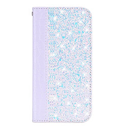 Wewoo Etui à rabat horizontal en cuir texturé avec texture paillettée et crocodile pour Huawei Mate 20 Pro, avec emplacements pour cartes et support (blanc)