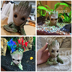 Acheter Universal Cute Cartoon Tree Man Aquarium Decoration Aquarium Cave Stone Decoration Plant Flower Pot Bonsai Garden Home Decoration | Decoration