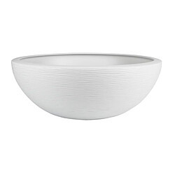 Pot de fleurs vasque en plastique Graphit UP blanc cérusé - Ø 60 cm - Eda