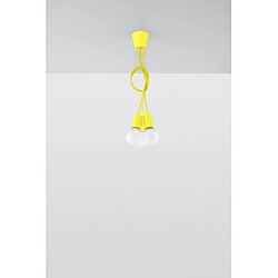 Avis Luminaire Center Suspension DIEGO PVC jaune 3 ampoules