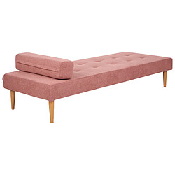 Acheter Beliani Chaise longue en tissu rose NIORT