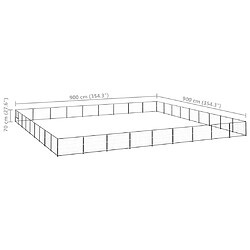 Acheter vidaXL Chenil Noir 81 m² Acier