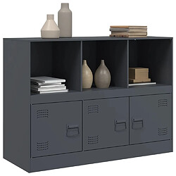 Avis vidaXL Buffet anthracite 99x39x73 cm acier