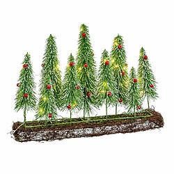 BigBuy Christmas Décorations de Noël Marron Vert Plastique 46 x 10 x 36 cm