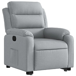 Avis Maison Chic Fauteuil Relax pour salon, Fauteuil inclinable Gris clair Tissu -GKD34888