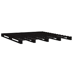 Avis vidaXL Lit de palette sans matelas noir bois massif