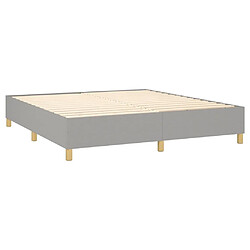 Acheter Maison Chic Lit adulte- Lit + matelas,Sommier à lattes de lit avec matelas Gris clair 180x200cm Tissu -GKD76386