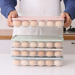 Avis Wewoo 24 armoires de rangement pour réfrigérateur en plastique incassable Groove Eggs kaki