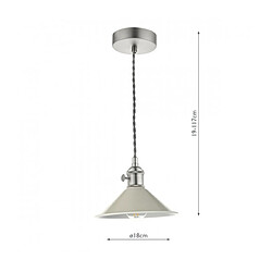 Avis Luminaire Center Suspension Hadano Chrome antique 1 ampoule 117cm