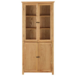 vidaXL Bibliothèque avec 4 portes 80x35x180 cm Bois de chêne et verre