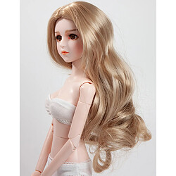 1/4 de la mode poupée perruque long cheveux bouclés pour poupée bjd habiller accès brun clair