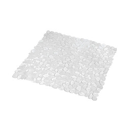 Douceur D'Interieur Tapis antidérapant fond de douche effet galet - L. 52 x l. 52 cm - Transparent